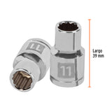 DADO DE 11 MM, 12 PUNTAS, CUADRO 1/2', TRUPER