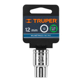 DADO DE 12 MM, 12 PUNTAS, CUADRO 1/2', TRUPER