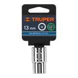 DADO DE 13 MM, 12 PUNTAS, CUADRO 1/2', TRUPER