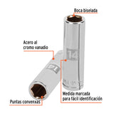 DADO LARGO DE 14 MM, 6 PUNTAS, CUADRO 1/2', TRUPER