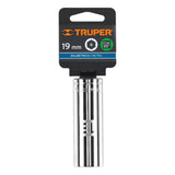 DADO LARGO DE 19 MM, 6 PUNTAS, CUADRO 1/2', TRUPER
