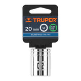 DADO DE 20 MM, 12 PUNTAS, CUADRO 1/2', TRUPER