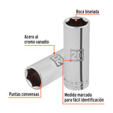 DADO LARGO DE 20 MM, 6 PUNTAS, CUADRO 1/2', TRUPER