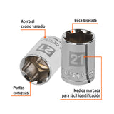 DADO DE 21 MM, 6 PUNTAS, CUADRO 1/2', TRUPER