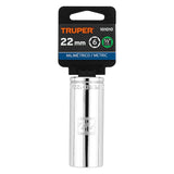 DADO LARGO DE 22 MM, 6 PUNTAS, CUADRO 1/2', TRUPER