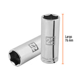 DADO LARGO DE 22 MM, 6 PUNTAS, CUADRO 1/2', TRUPER