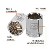 DADO DE 23 MM, 12 PUNTAS, CUADRO 1/2', TRUPER
