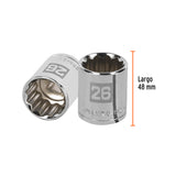 DADO DE 26 MM, 12 PUNTAS, CUADRO 1/2', TRUPER