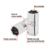 DADO LARGO DE 26 MM, 6 PUNTAS, CUADRO 1/2', TRUPER