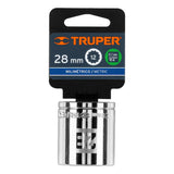 DADO DE 28 MM, 12 PUNTAS, CUADRO 1/2', TRUPER
