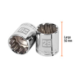 DADO DE 29 MM, 12 PUNTAS, CUADRO 1/2', TRUPER