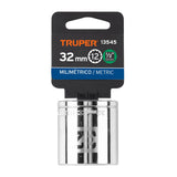 DADO DE 32 MM, 12 PUNTAS, CUADRO 1/2', TRUPER