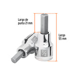 DADO PUNTA HEXAGONAL DE 1/2', CUADRO 1/2', TRUPER