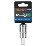 DADO PUNTA HEXAGONAL DE 12 MM, CUADRO 1/2', TRUPER