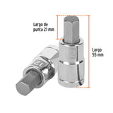 DADO PUNTA HEXAGONAL DE 12 MM, CUADRO 1/2', TRUPER