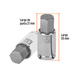 DADO PUNTA HEXAGONAL DE 17 MM, CUADRO 1/2', TRUPER