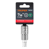 DADO PUNTA HEXAGONAL DE 7/16', CUADRO 1/2', TRUPER