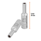 DADO LARGO DE 4 MM, 6 PUNTAS, CUADRO 1/4', TRUPER