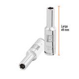 DADO LARGO DE 5 MM, 6 PUNTAS, CUADRO 1/4', TRUPER