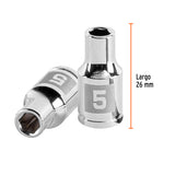 DADO DE 5 MM, 6 PUNTAS, CUADRO 1/4', TRUPER