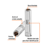 DADO LARGO DE 7 MM, 6 PUNTAS, CUADRO 1/4', TRUPER