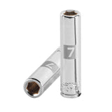 DADO LARGO DE 7 MM, 6 PUNTAS, CUADRO 1/4', TRUPER