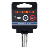 DADO DE 7 MM, 6 PUNTAS, CUADRO 1/4', TRUPER