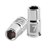 DADO DE 7 MM, 6 PUNTAS, CUADRO 1/4', TRUPER