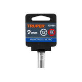 DADO DE 9 MM, 12 PUNTAS, CUADRO 1/4', TRUPER