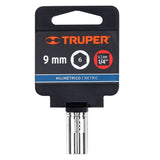 DADO DE 9 MM, 6 PUNTAS, CUADRO 1/4', TRUPER