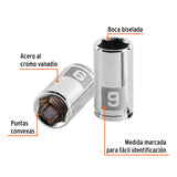 DADO DE 9 MM, 6 PUNTAS, CUADRO 1/4', TRUPER