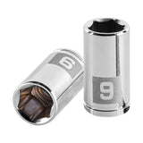DADO DE 9 MM, 6 PUNTAS, CUADRO 1/4', TRUPER