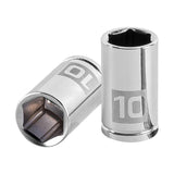 DADO DE 10 MM, 6 PUNTAS, CUADRO 1/4', TRUPER