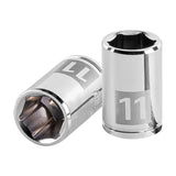 DADO DE 11 MM, 6 PUNTAS, CUADRO 1/4', TRUPER
