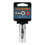 DADO LARGO DE 13 MM, 6 PUNTAS, CUADRO 1/4', TRUPER