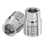 DADO DE 19 MM, 6 PUNTAS, CUADRO 3/4', TRUPER