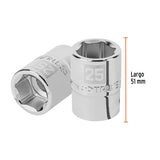 DADO DE 25 MM, 6 PUNTAS, CUADRO 3/4', TRUPER