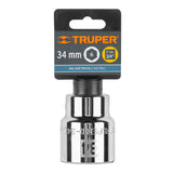 DADO DE 34 MM, 6 PUNTAS, CUADRO 3/4', TRUPER