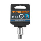 DADO DE 6 MM, 6 PUNTAS, CUADRO 3/8', TRUPER