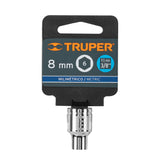DADO DE 8 MM, 6 PUNTAS, CUADRO 3/8', TRUPER