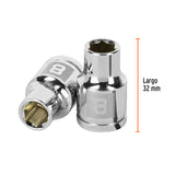 DADO DE 8 MM, 6 PUNTAS, CUADRO 3/8', TRUPER