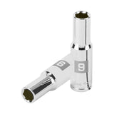 DADO LARGO DE 9 MM, 6 PUNTAS, CUADRO 3/8', TRUPER