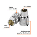 DADO DE 9 MM, 6 PUNTAS, CUADRO 3/8', TRUPER