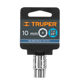 DADO DE 10 MM, 6 PUNTAS, CUADRO 3/8', TRUPER