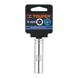 DADO LARGO DE 11 MM, 6 PUNTAS, CUADRO 3/8', TRUPER