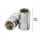 DADO DE 11 MM, 6 PUNTAS, CUADRO 3/8', TRUPER