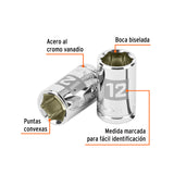 DADO DE 12 MM, 6 PUNTAS, CUADRO 3/8', TRUPER