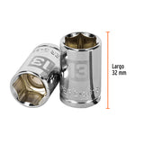 DADO DE 13 MM, 6 PUNTAS, CUADRO 3/8', TRUPER
