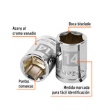 DADO DE 14 MM, 6 PUNTAS, CUADRO 3/8', TRUPER