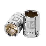 DADO DE 14 MM, 6 PUNTAS, CUADRO 3/8', TRUPER